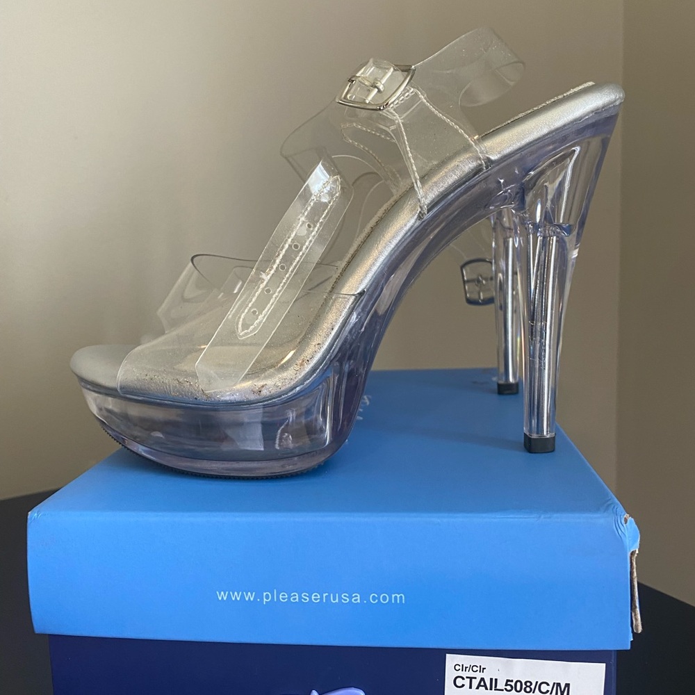 4.5 inch Clear Heels